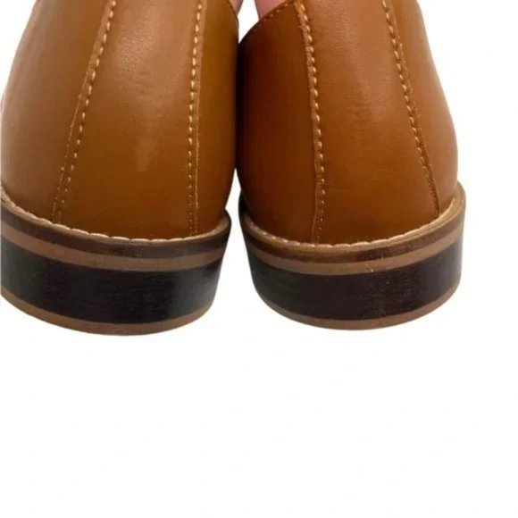 Parallel Shoes NWT Women's Classic Vegan Wingtip Oxford Shoes Brown - Picture 7 of 7